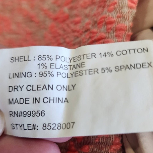 Shoshanna pink textured fitted cocktail dress size 6 - Picture 7 of 10